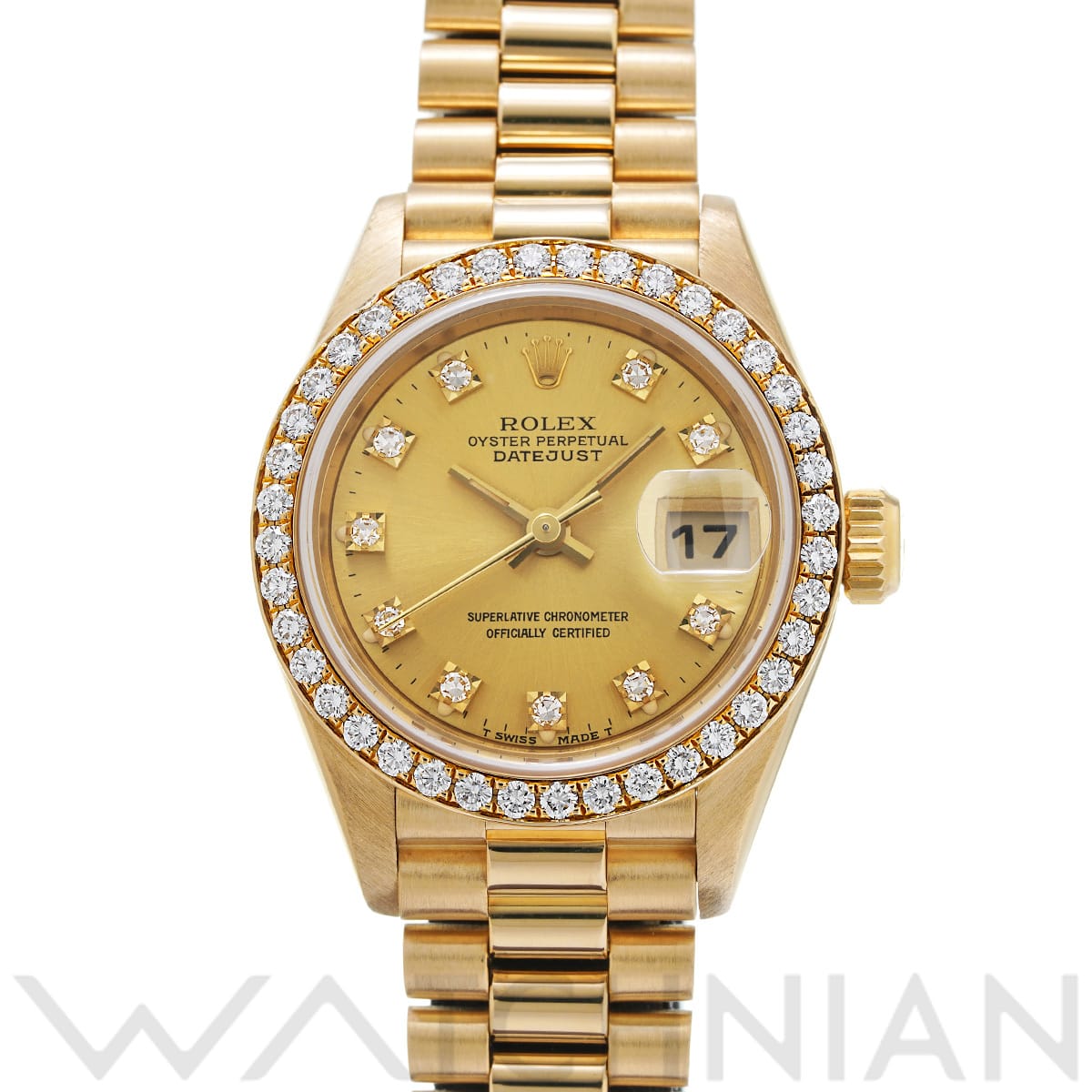 ロレックス デイトジャスト 69138G シャンパン/ダイヤモンド レディース 時計 【中古】【wristwatch】