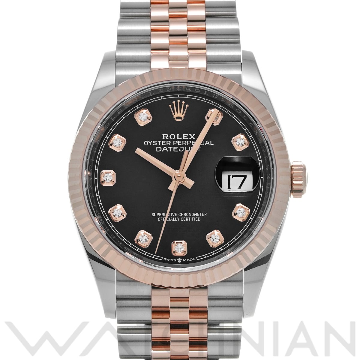 ロレックス デイトジャスト 36 126231G ブラック/ダイヤモンド メンズ 時計 【中古】【wristwatch】