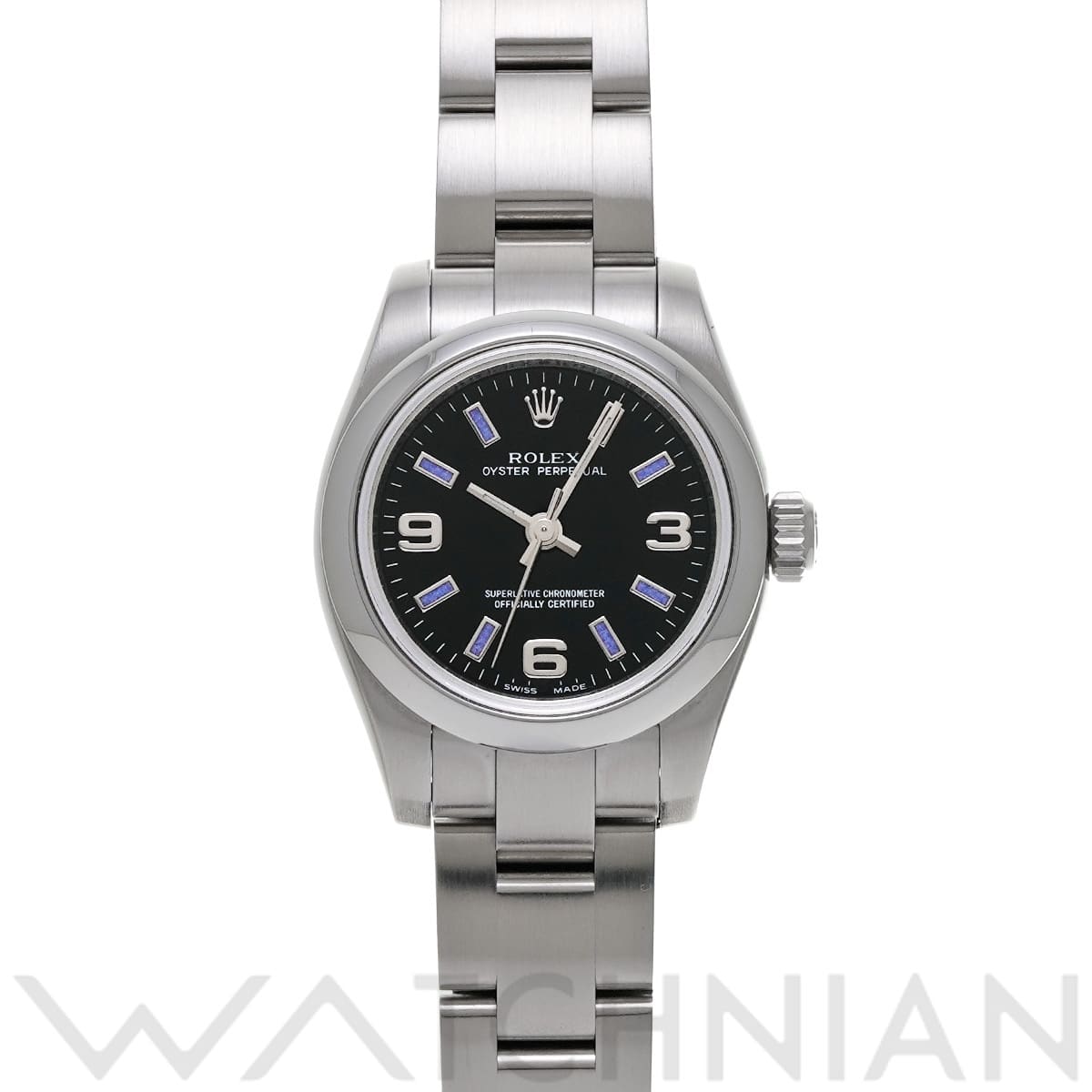 ロレックス オイスターパーペチュアル 26 176200 ブラック レディース 時計 【中古】【wristwatch】