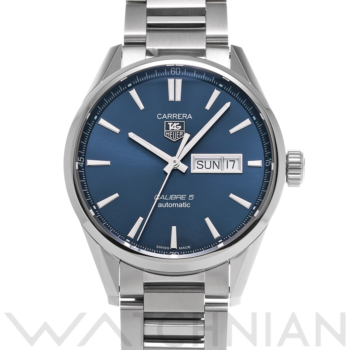 タグ ホイヤー カレラ キャリバー5 デイデイト WAR201E.BA0723 ブルー メンズ 時計 【中古】【wristwatch】