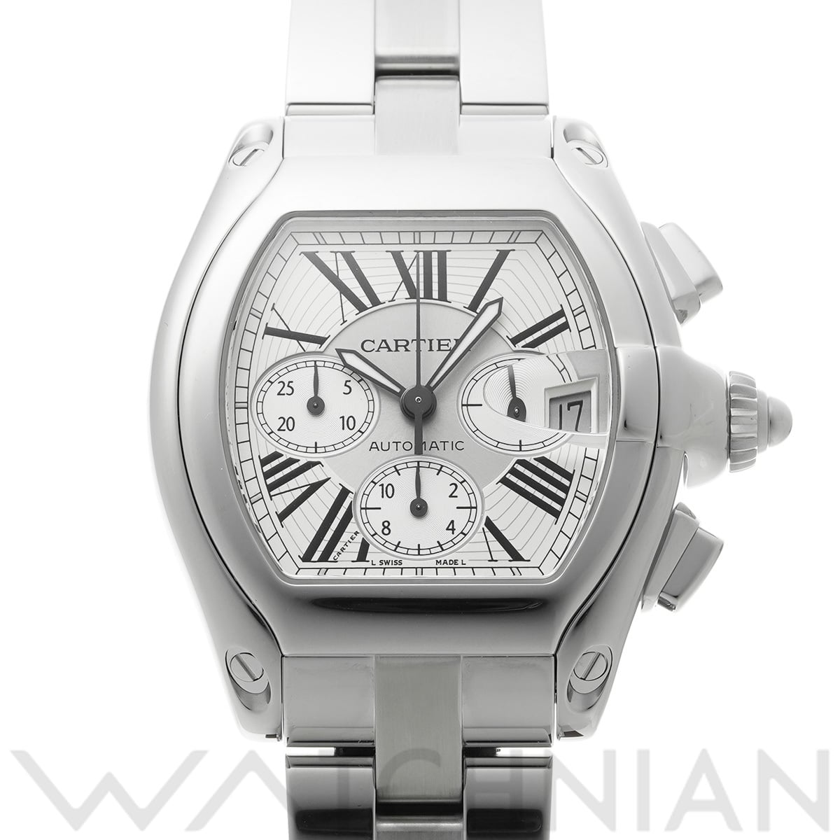 カルティエ ロードスター クロノグラフ W62019X6 シルバー メンズ 時計 【中古】【wristwatch】