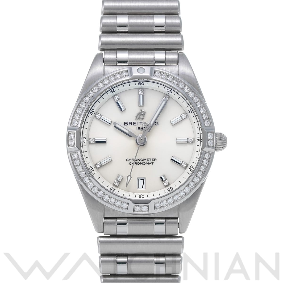 ブライトリング クロノマット 32 A77310591A1A1 シルバー/ダイヤモンド レディース 時計 【中古】【wristwatch】