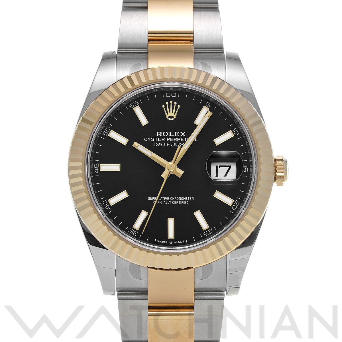 ロレックス デイトジャスト 41 126333 ブラック メンズ 時計 【中古】【wristwatch】