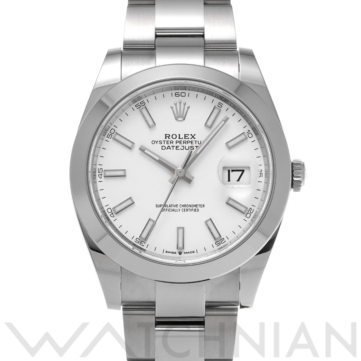 ロレックス デイトジャスト 41 126300 ホワイト メンズ 時計 【中古】【wristwatch】