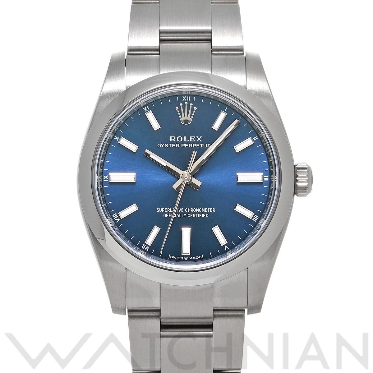 ロレックス オイスターパーペチュアル 34 124200 ブライトブルー ユニセックス 時計 【中古】【wristwatch】