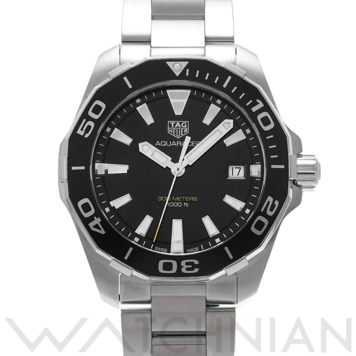 タグ ホイヤー アクアレーサー クォーツ WAY111A.BA0928 ブラック メンズ 時計 【中古】【wristwatch】