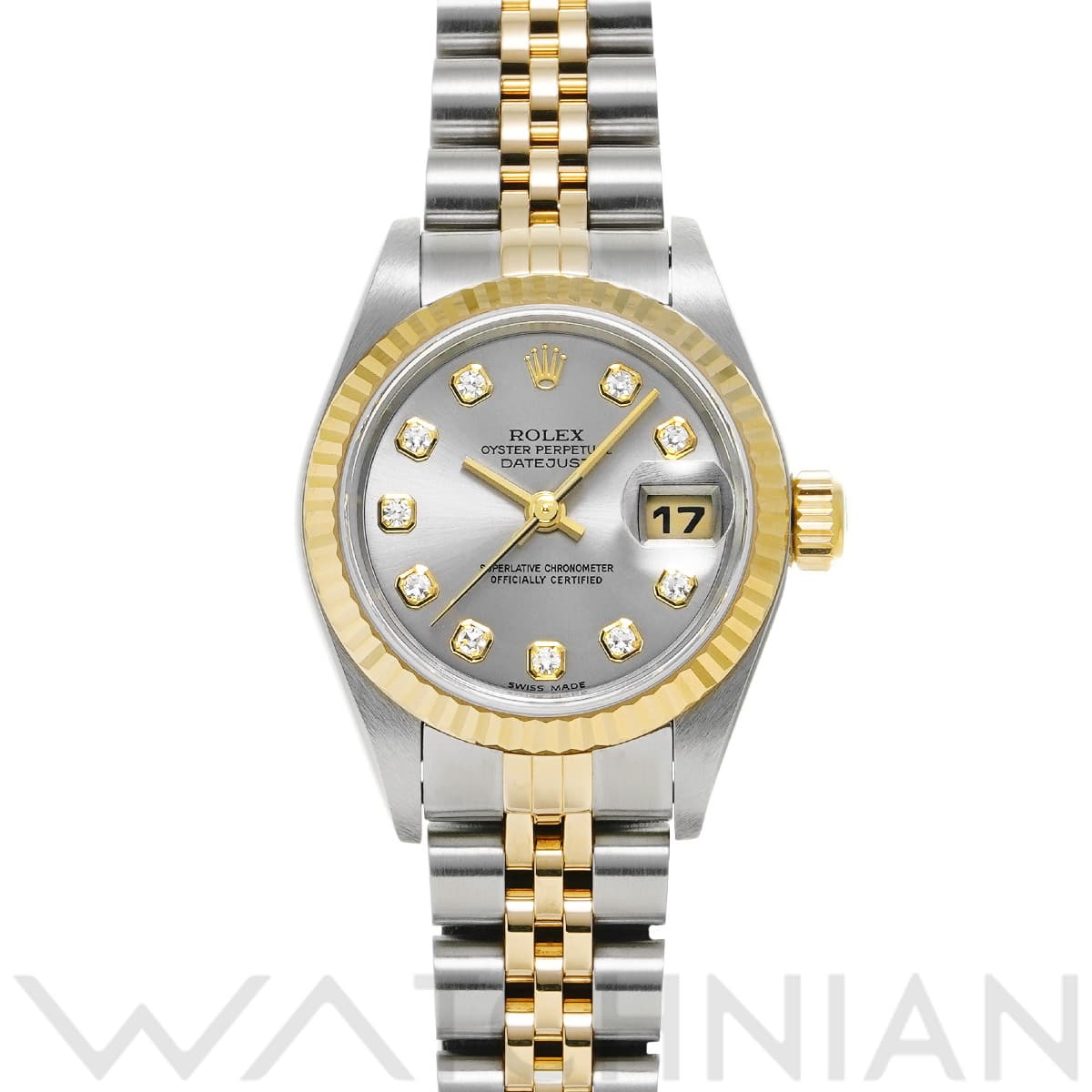 ロレックス デイトジャスト 79173G グレー/ダイヤモンド レディース 時計 【中古】【wristwatch】