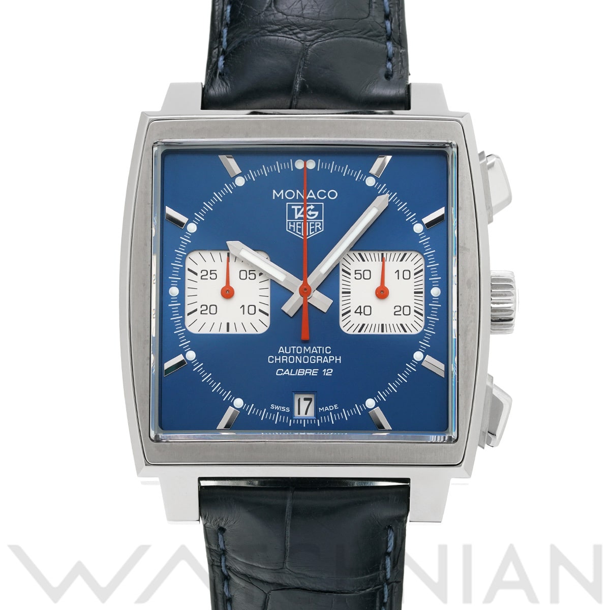 タグ ホイヤー モナコ キャリバー12 クロノグラフ CAW2111.FC6183 ブルー/シルバー メンズ 時計 【中古】【wristwatch】