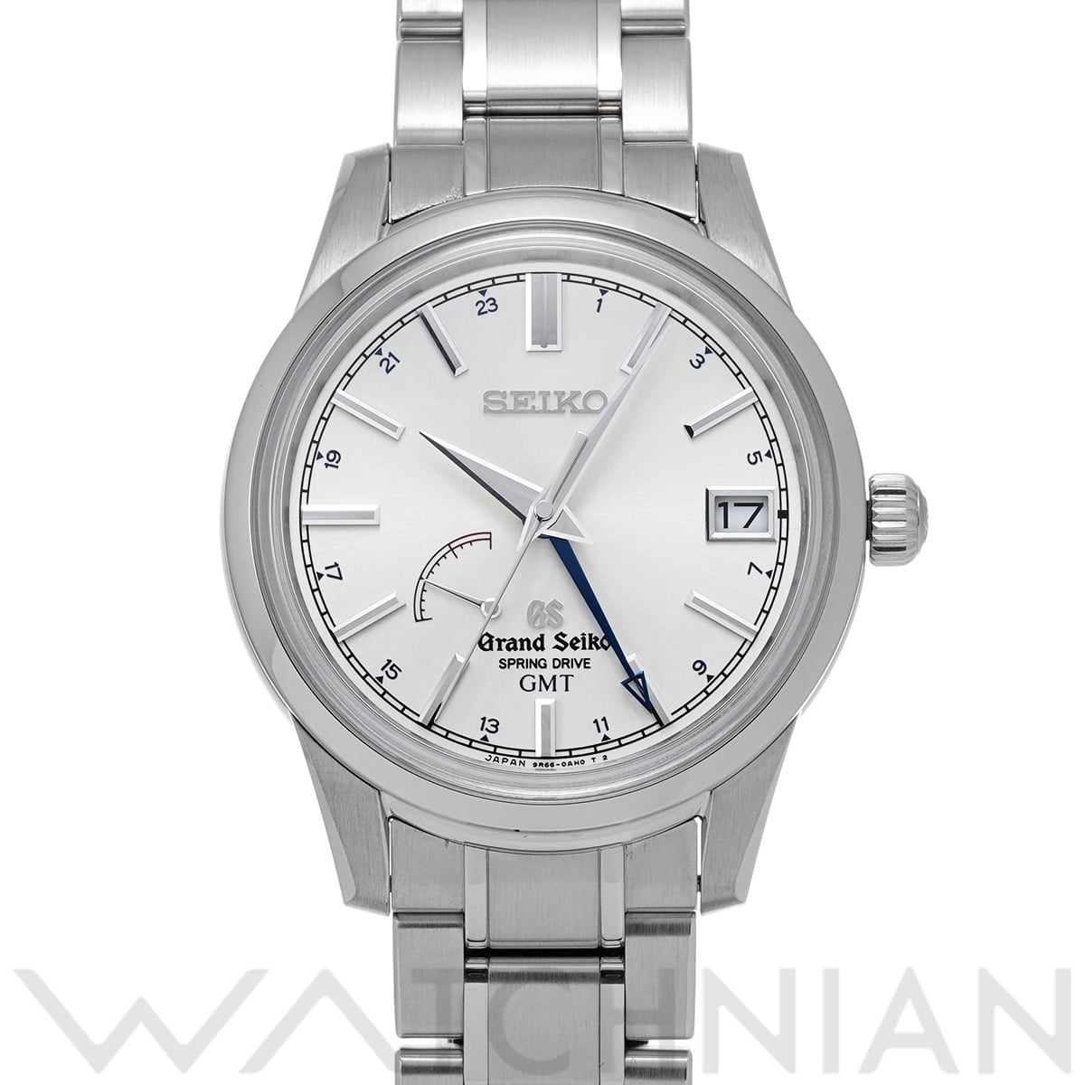 グランドセイコー エレガンスコレクション スプリングドライブ GMT SBGE025 シルバー メンズ 時計 【中古】【wristwatch】