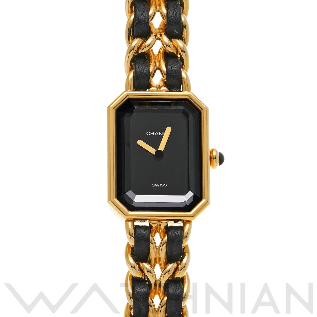 シャネル プルミエール L H0001 ブラック レディース 時計 【中古】【wristwatch】
