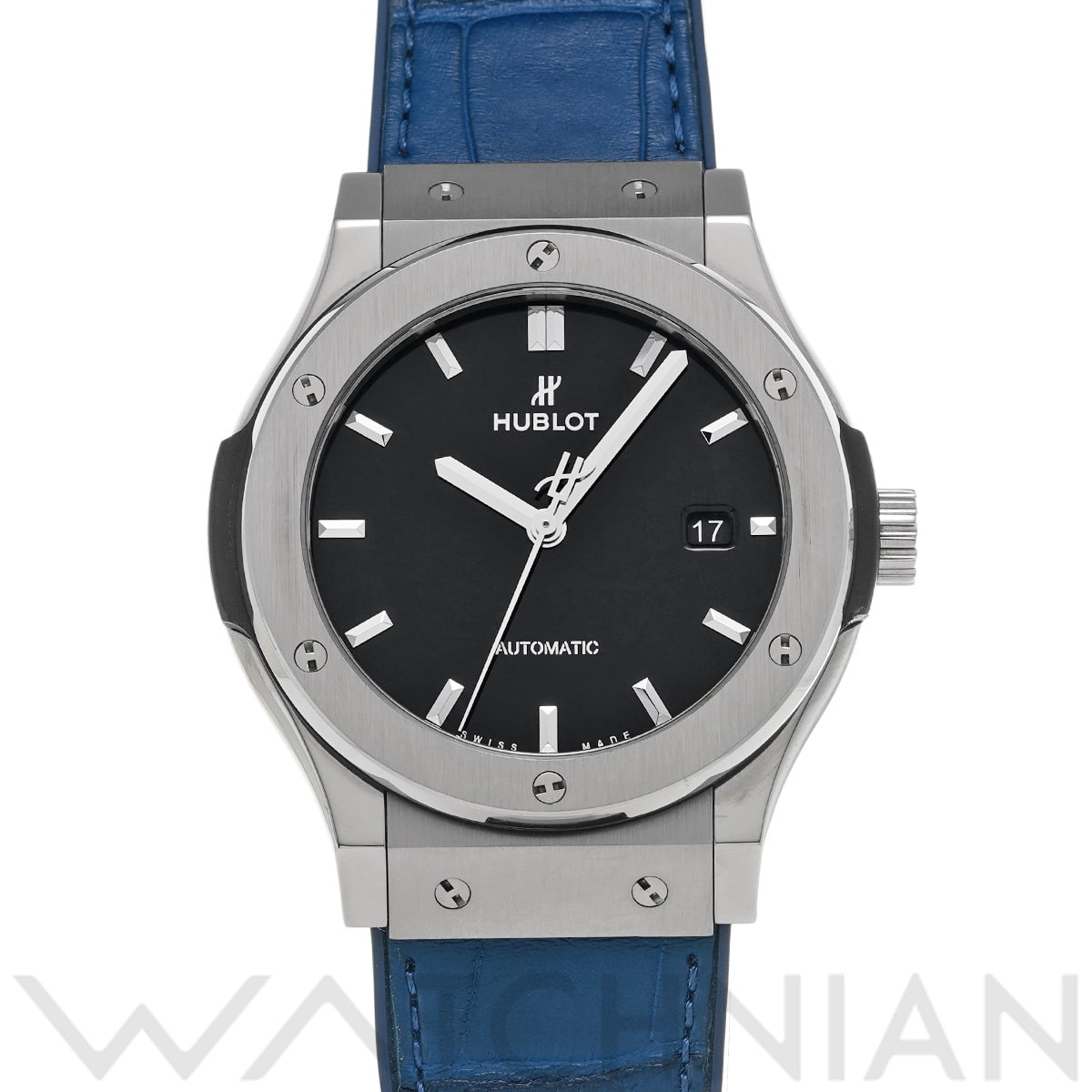 ウブロ クラシックフュージョン チタニウム ブルー 542.NX.1270.RX ブラック メンズ 時計 【中古】【wristwatch】