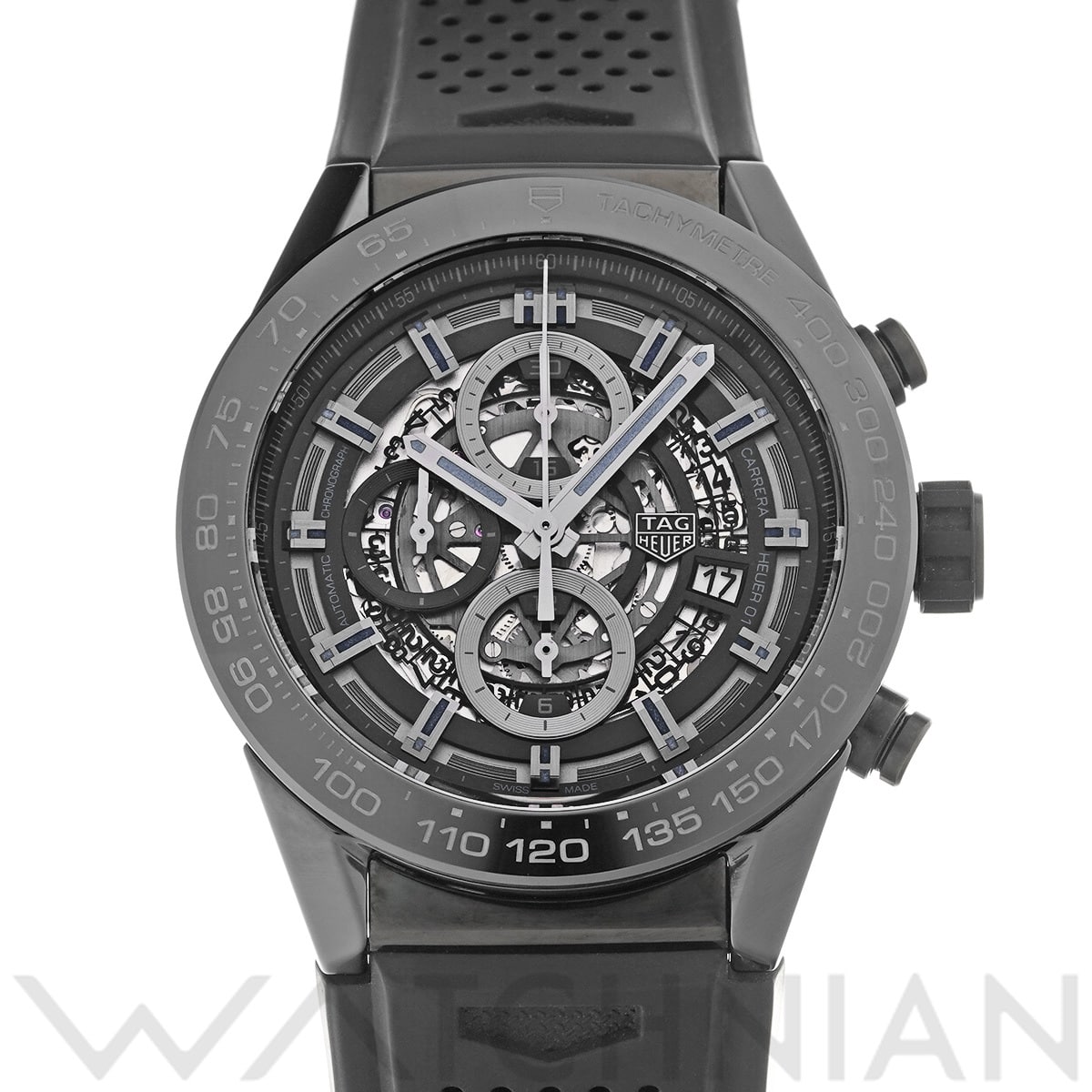 タグ ホイヤー カレラ キャリバーホイヤー01 クロノグラフ CAR2A90.FT6071 ブラック メンズ 時計 【中古】【wristwatch】