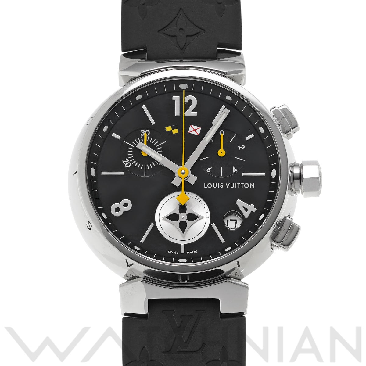 ルイ ヴィトン タンブール ラブリーカップ クロノグラフ Q11BG0 ブラック メンズ 時計 【中古】【wristwatch】