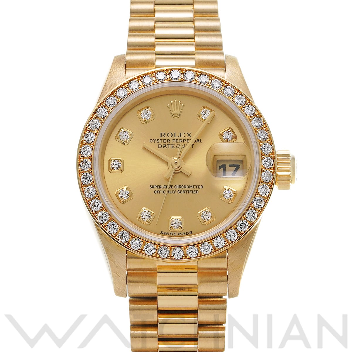 ロレックス デイトジャスト 79138G シャンパン/ダイヤモンド レディース 時計 【中古】【wristwatch】