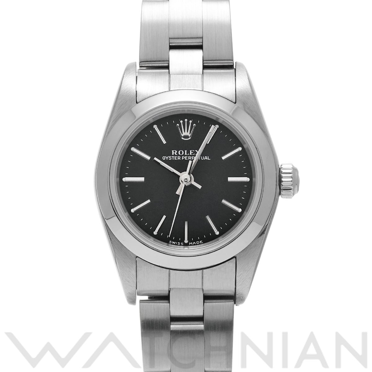 ロレックス オイスターパーペチュアル 76080 ブラック レディース 時計 【中古】【wristwatch】