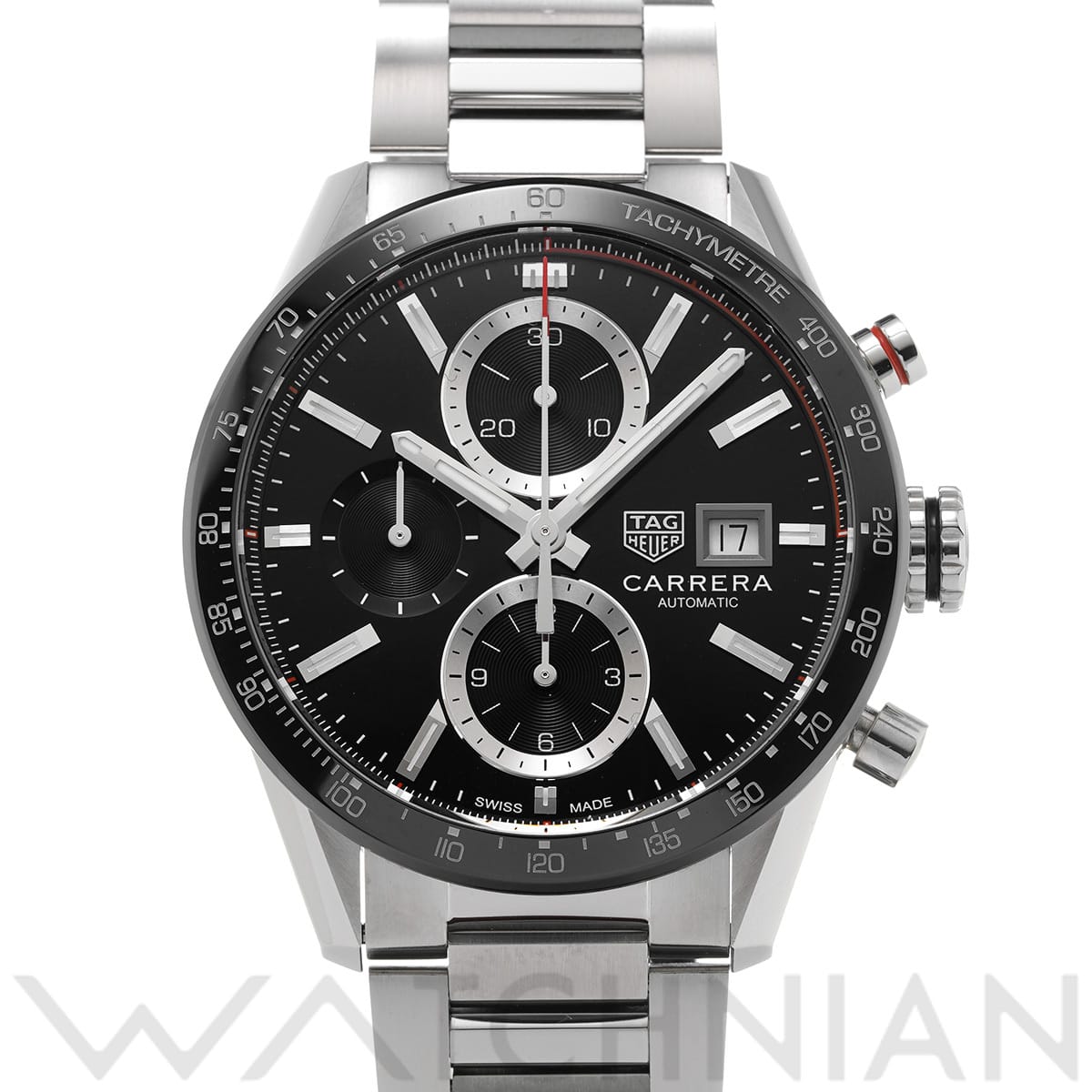 タグ ホイヤー カレラ キャリバー16 クロノグラフ CBM2110.BA0651 ブラック メンズ 時計 【中古】【wristwatch】