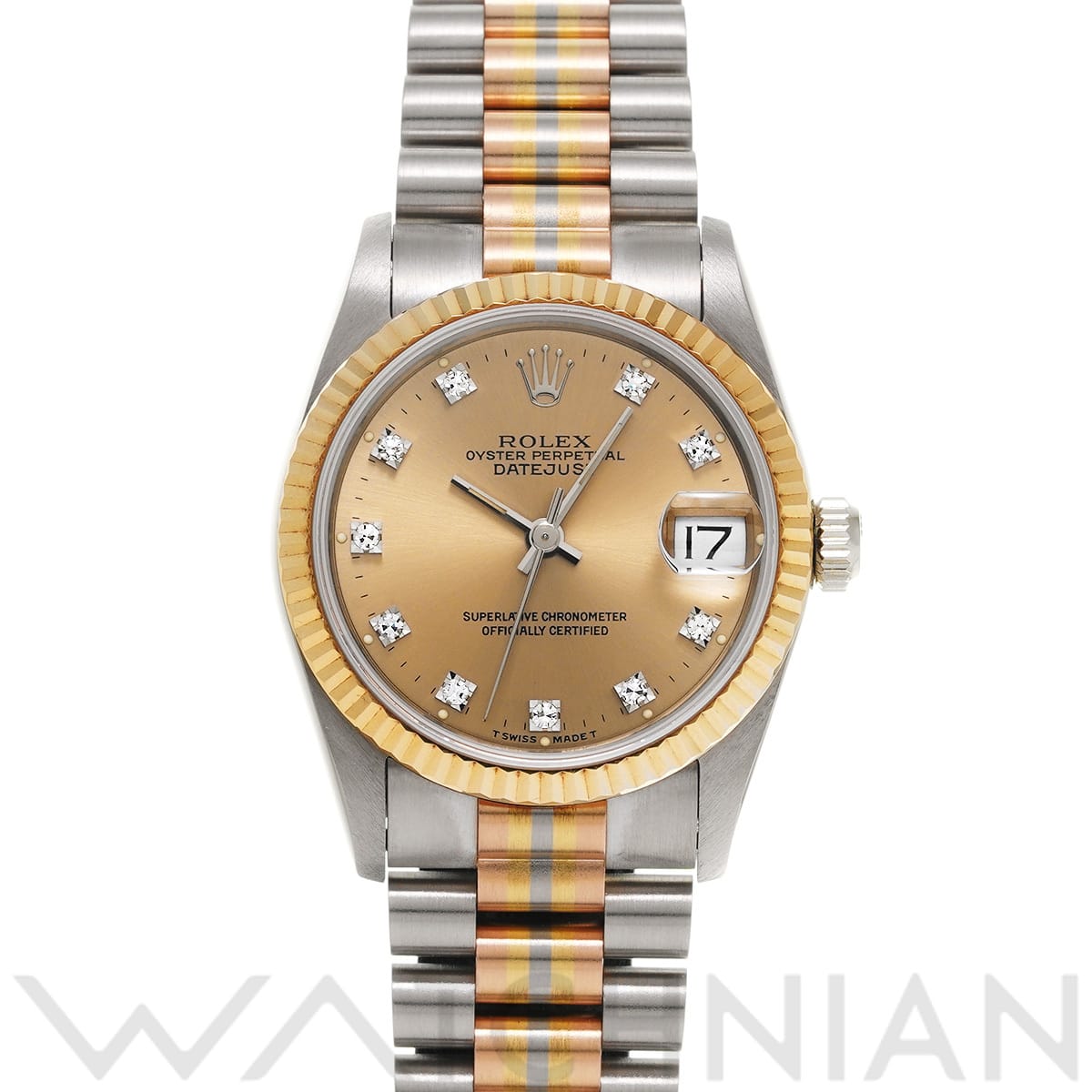 ロレックス デイトジャスト トリドール 68279G BIC シャンパン/ダイヤモンド ユニセックス 時計 【中古】【wristwatch】
