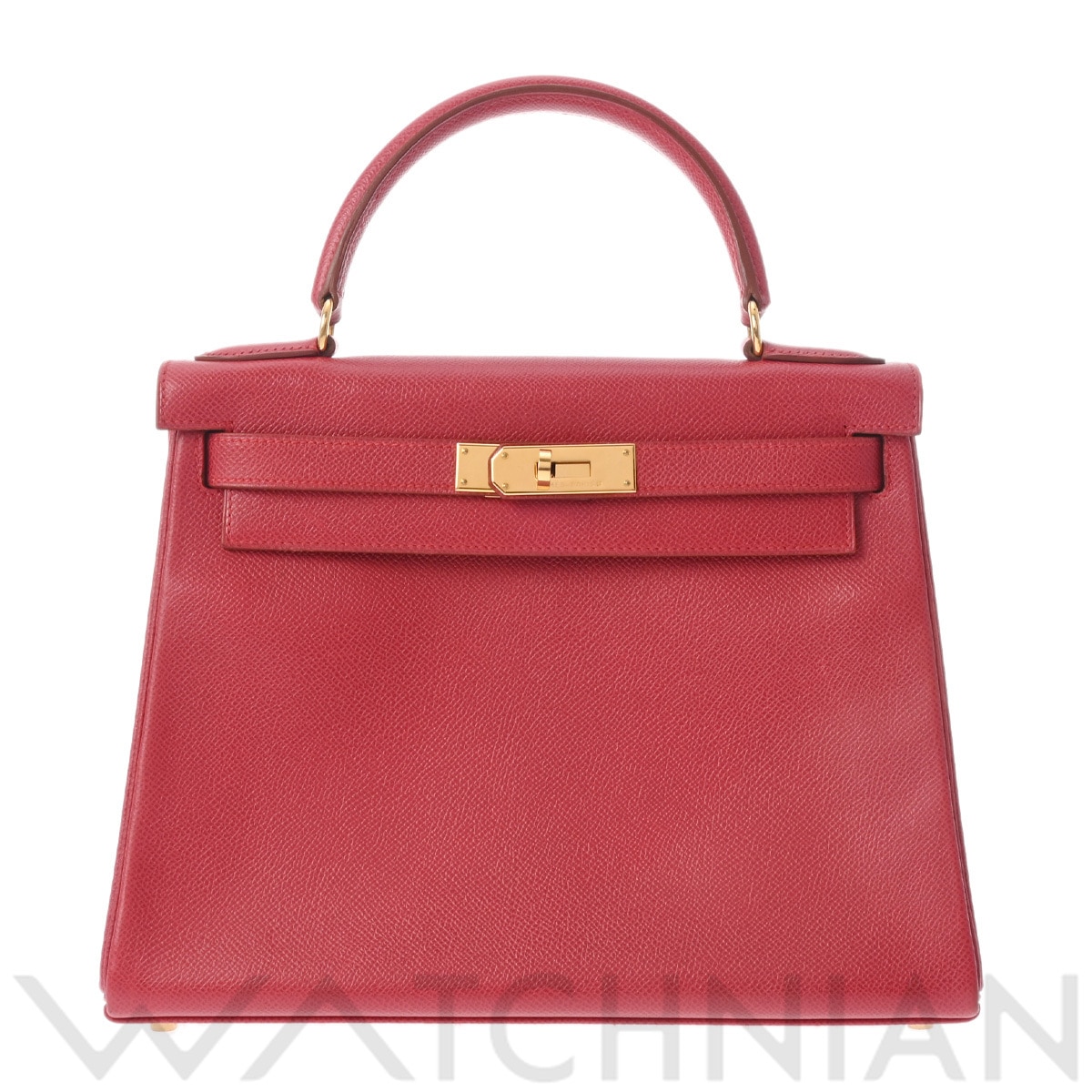 エルメス ケリー 28 内縫い 2WAY ルージュヴィフ/ゴールド金具 クシュベル レディース バッグ 【中古】【bag】