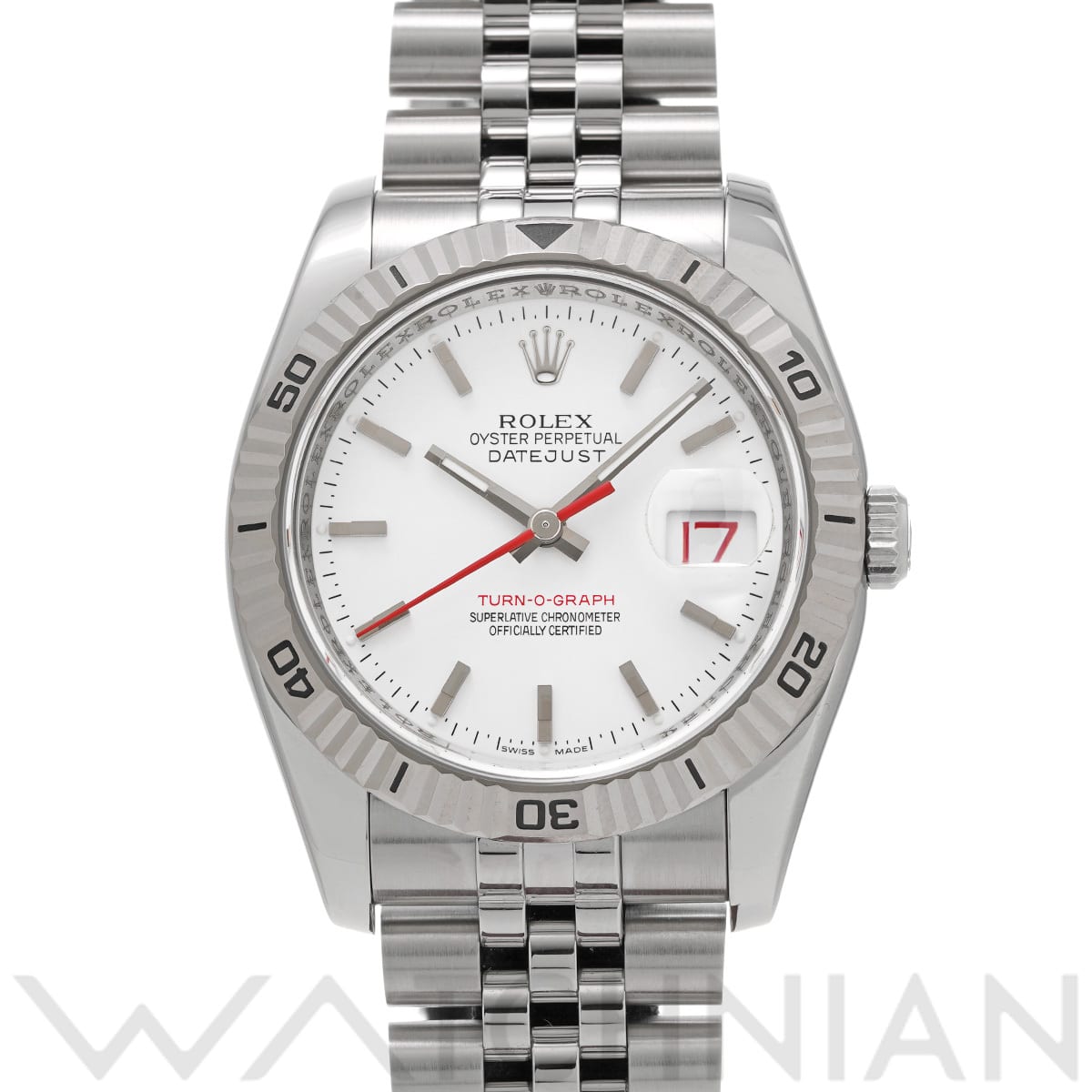 ロレックス デイトジャスト ターノグラフ 116264 ホワイト メンズ 時計 【中古】【wristwatch】