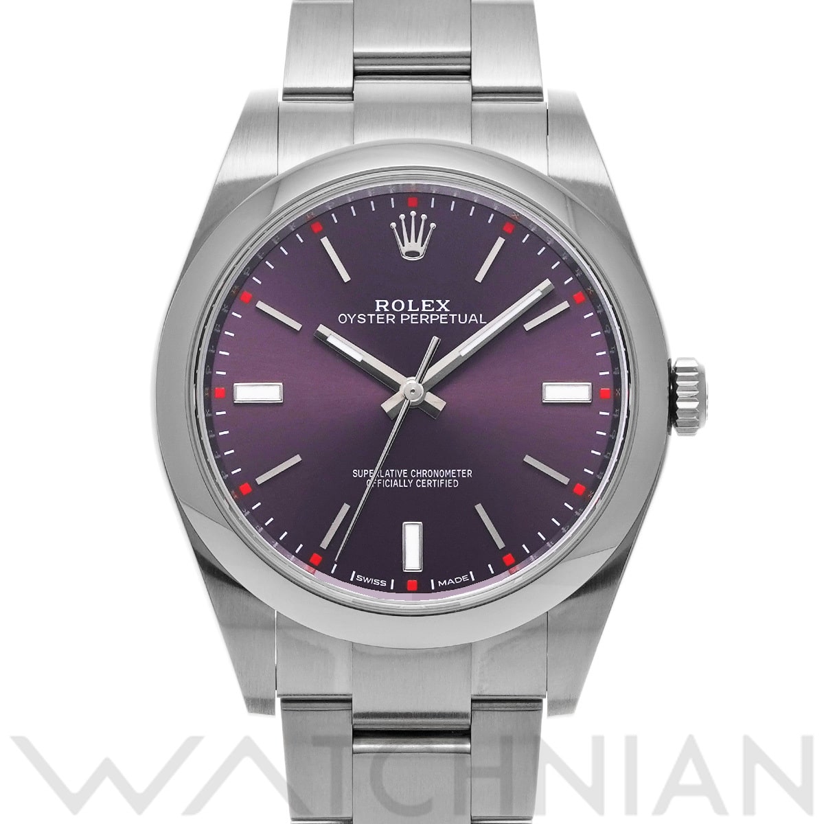 ロレックス オイスターパーペチュアル 39 114300 レッドグレープ メンズ 時計 【中古】【wristwatch】