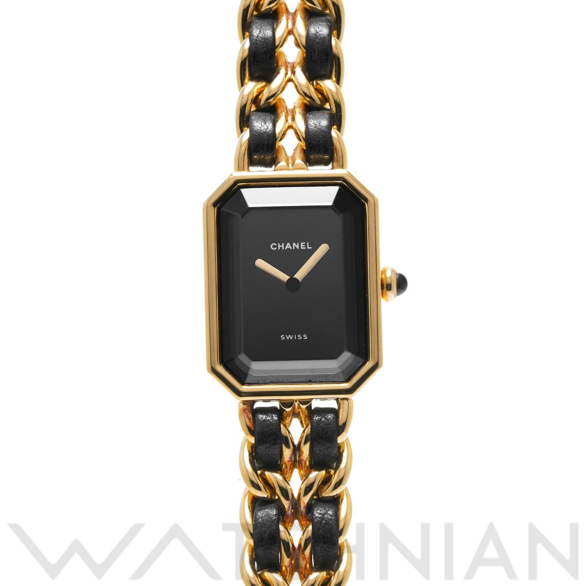 シャネル プルミエール M H0001 ブラック レディース 時計 【中古】【wristwatch】