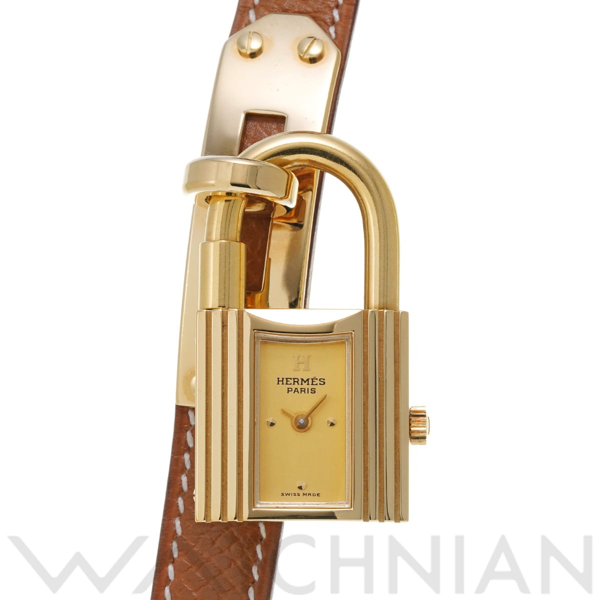 エルメス ケリーウォッチ KE1.210 シャンパン レディース 時計 【中古】【wristwatch】