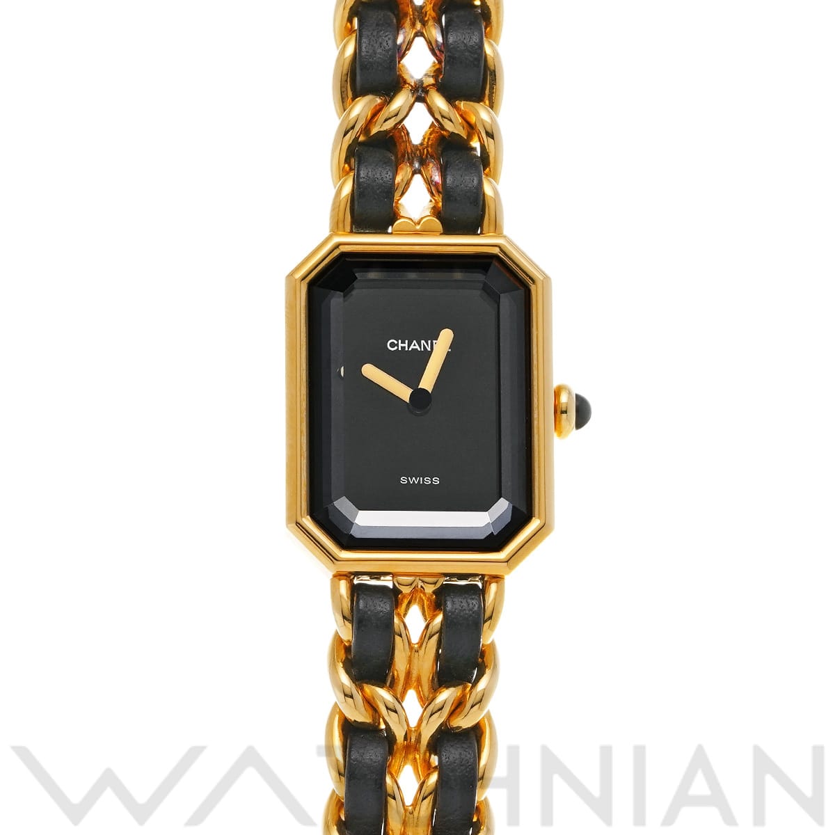 シャネル プルミエール M H0001 ブラック レディース 時計 【中古】【wristwatch】