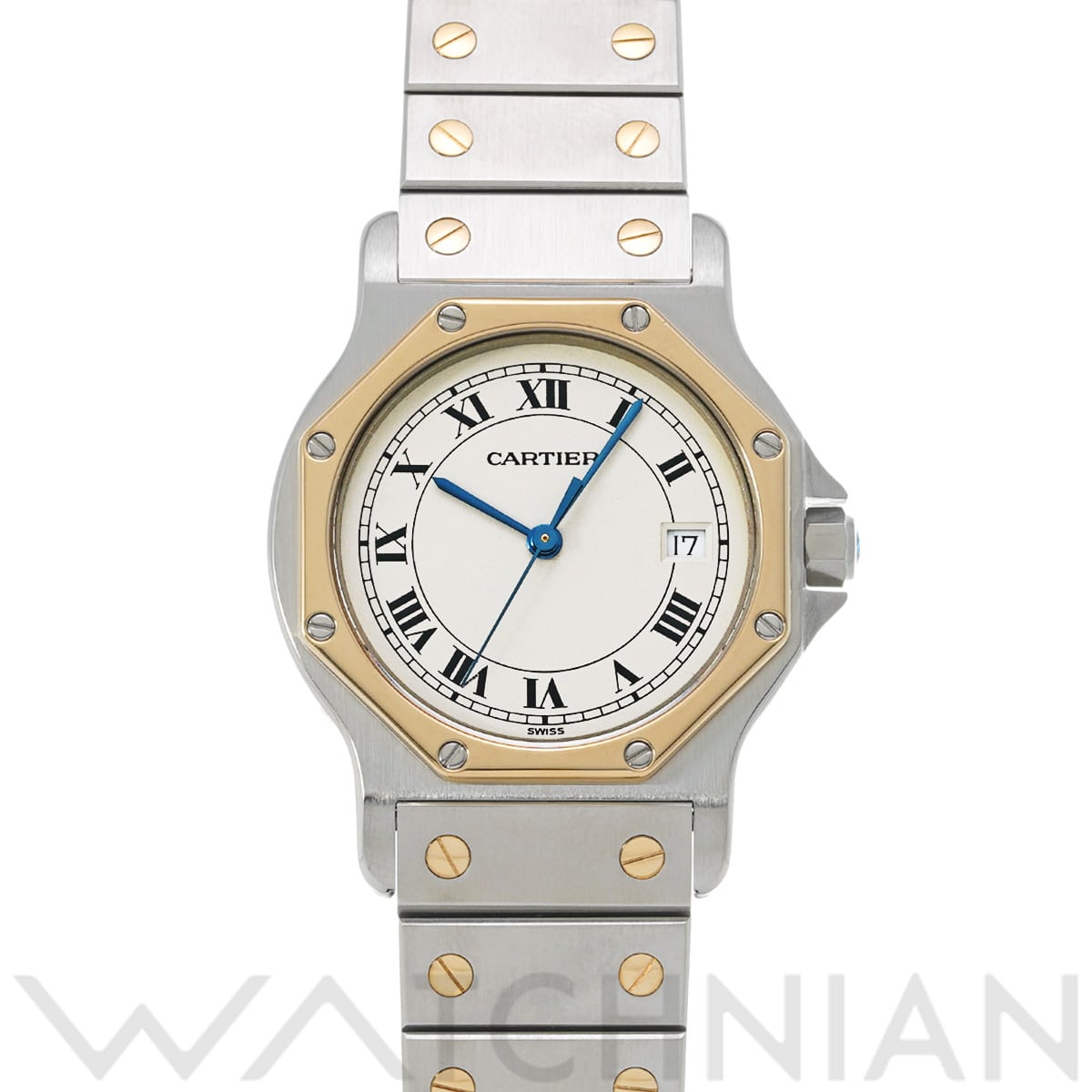 カルティエ サントス オクタゴン W2001583 アイボリー レディース 時計 【中古】【wristwatch】