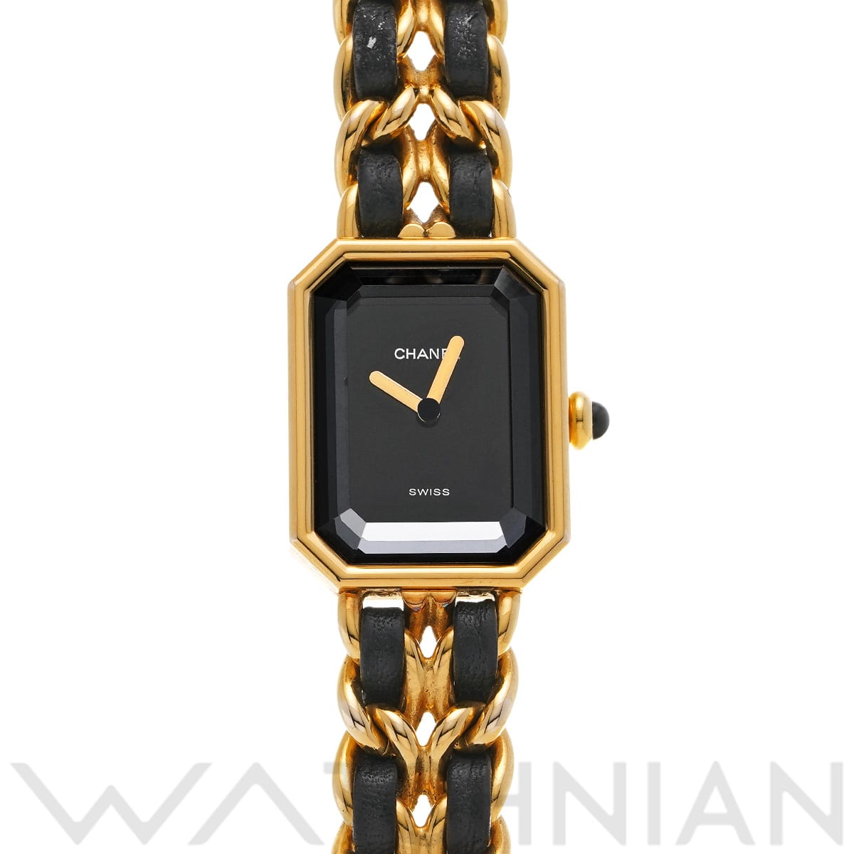 シャネル プルミエール M H0001 ブラック レディース 時計 【中古】【wristwatch】