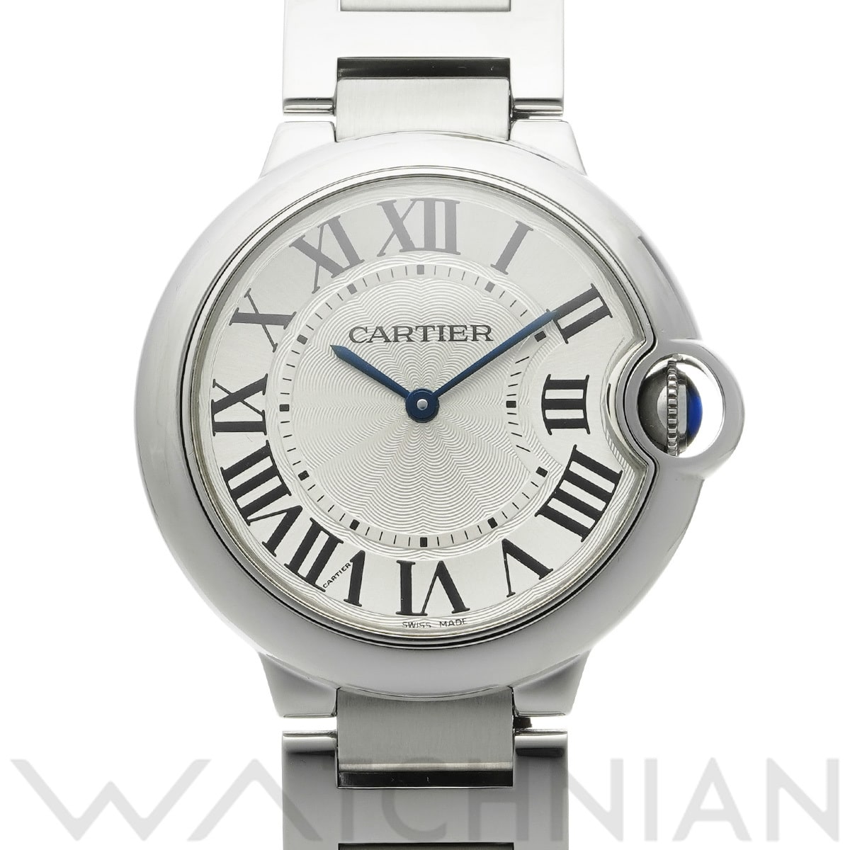 カルティエ バロンブルー ドゥ カルティエ 28mm W69010Z4 シルバー レディース 時計 【中古】【wristwatch】