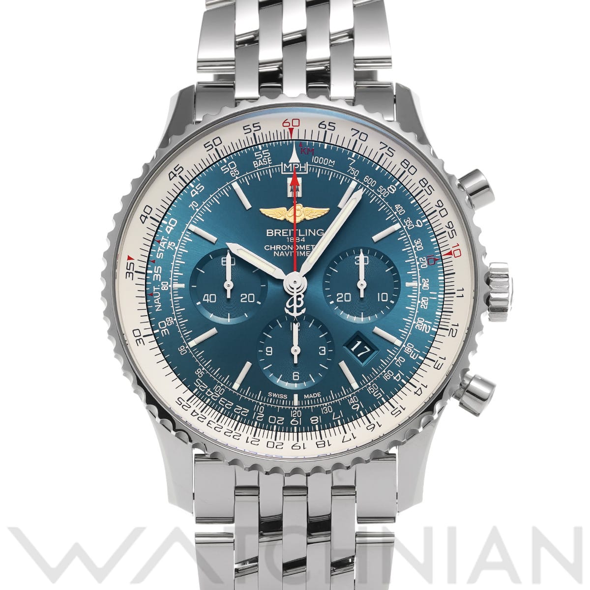 ブライトリング ナビタイマー 1 B01 クロノグラフ 46 AB012721/C889 ブルー メンズ 時計 【中古】【wristwatch】