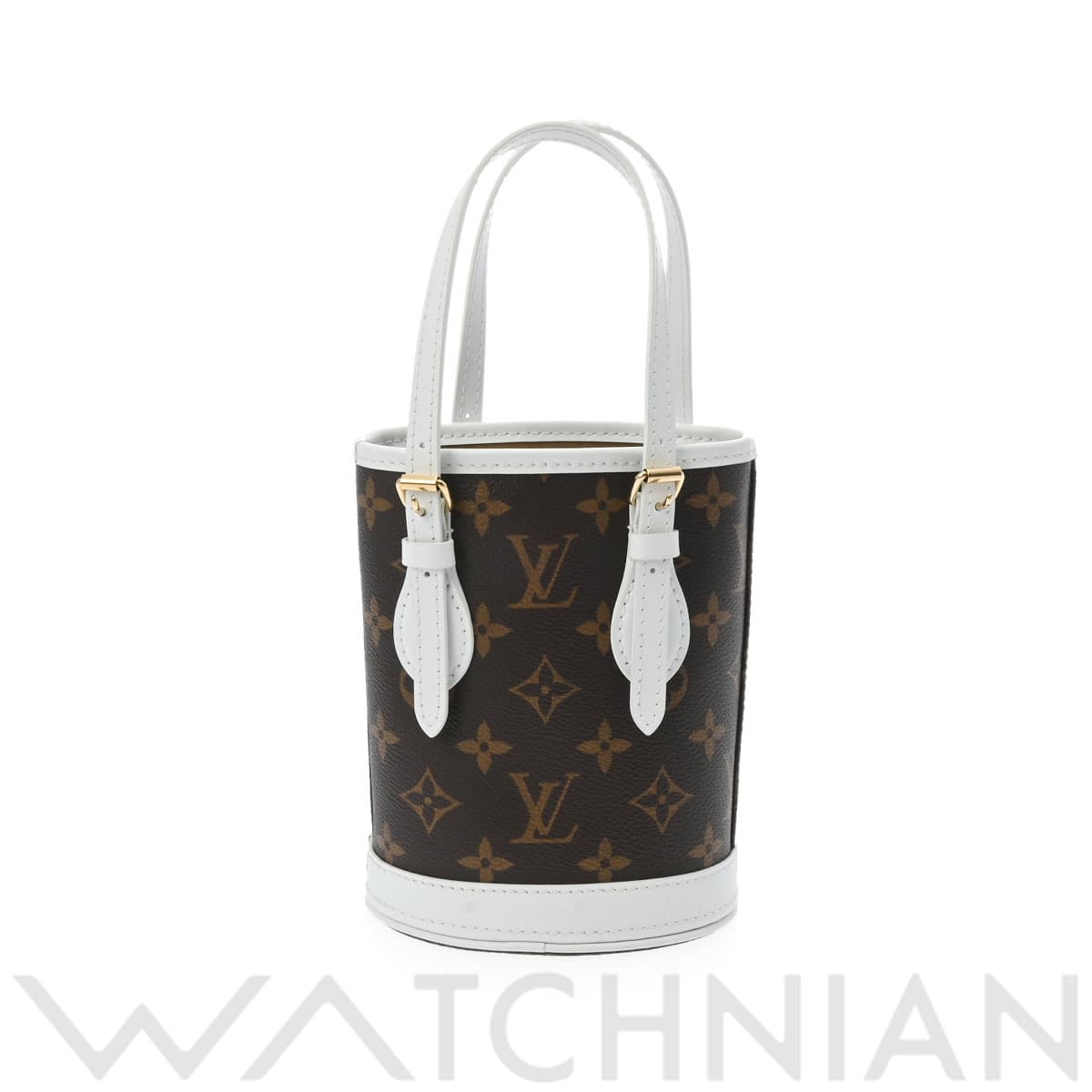 ルイ ヴィトン ナノバケット ホワイト M81489 モノグラムキャンバス レディース バッグ 【中古】【bag】