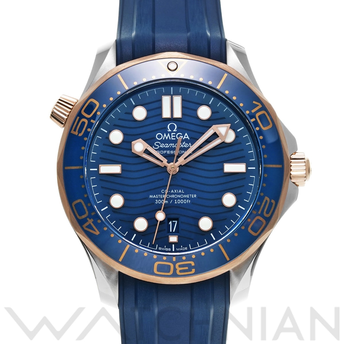 オメガ シーマスター ダイバー 300 コーアクシャル マスタークロノメーター 210.22.42.20.03.002 ブルー メンズ 時計 【中古】【wristwatch】