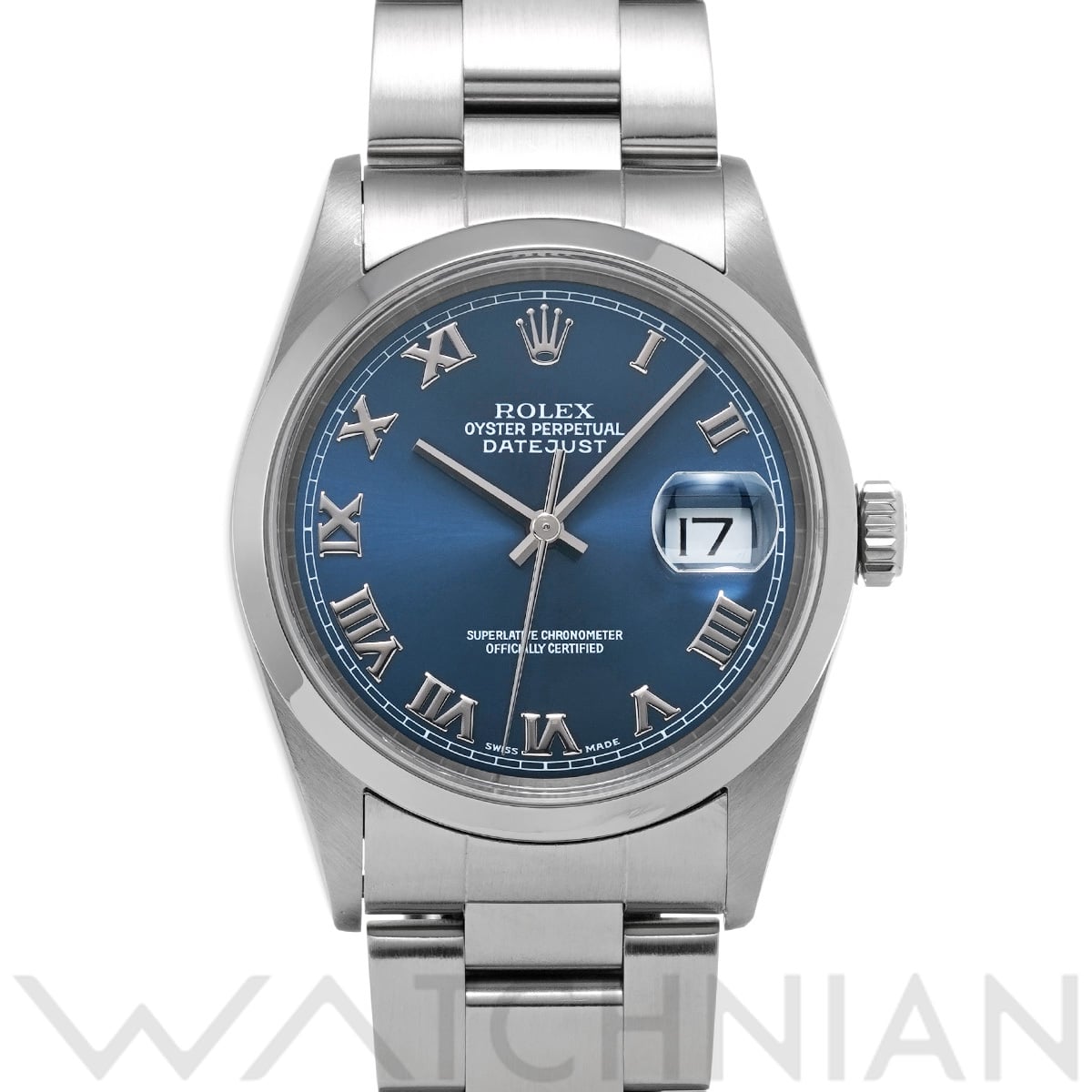 ロレックス デイトジャスト 16200 ブルー メンズ 時計 【中古】【wristwatch】