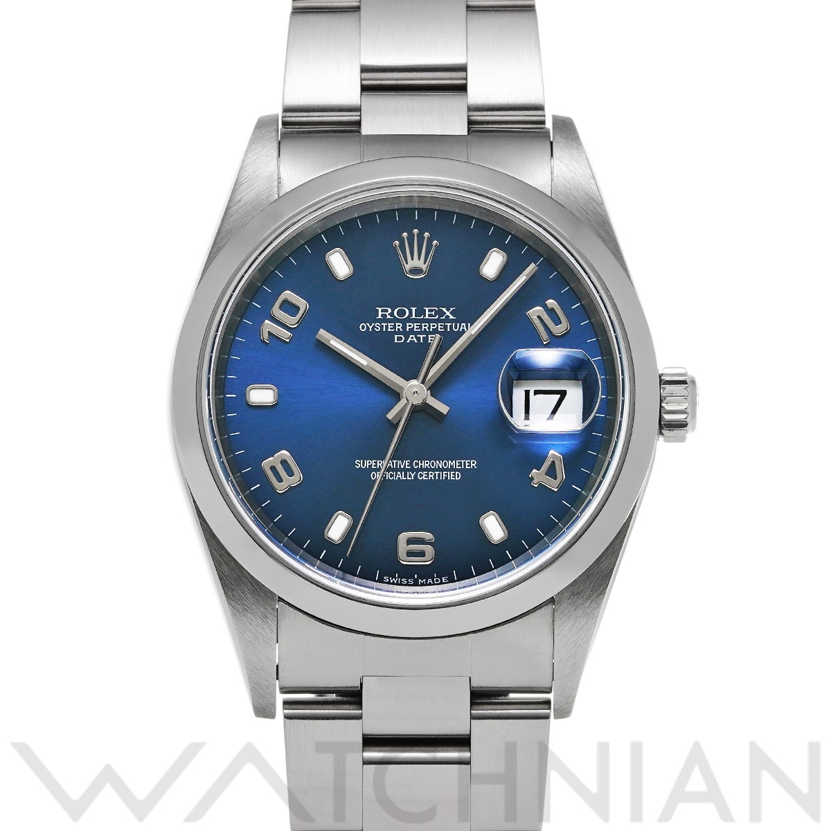 ロレックス オイスターパーペチュアル デイト 15200 ブルー メンズ 時計 【中古】【wristwatch】