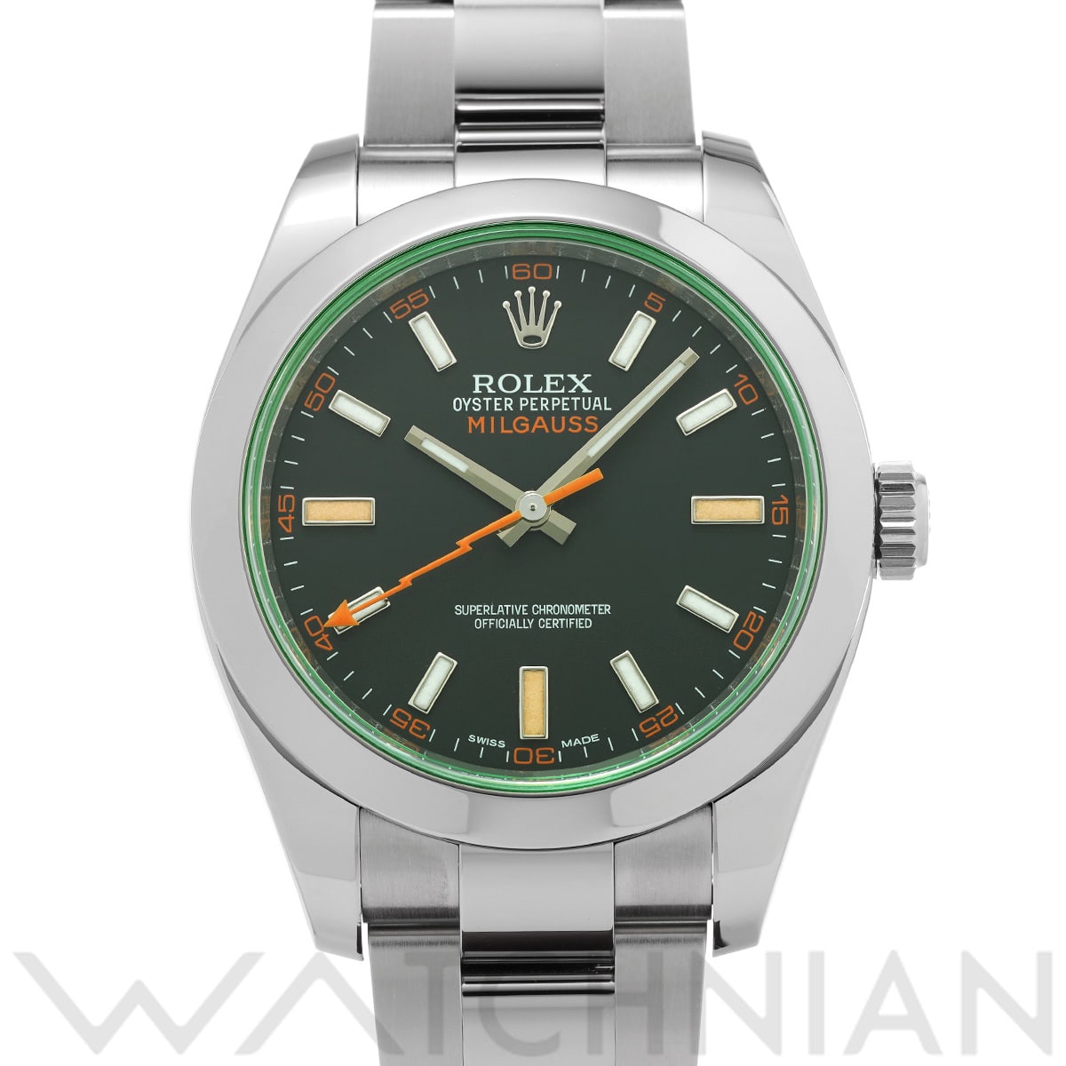 ロレックス ミルガウス 116400GV インテンスブラック メンズ 時計 【中古】【wristwatch】