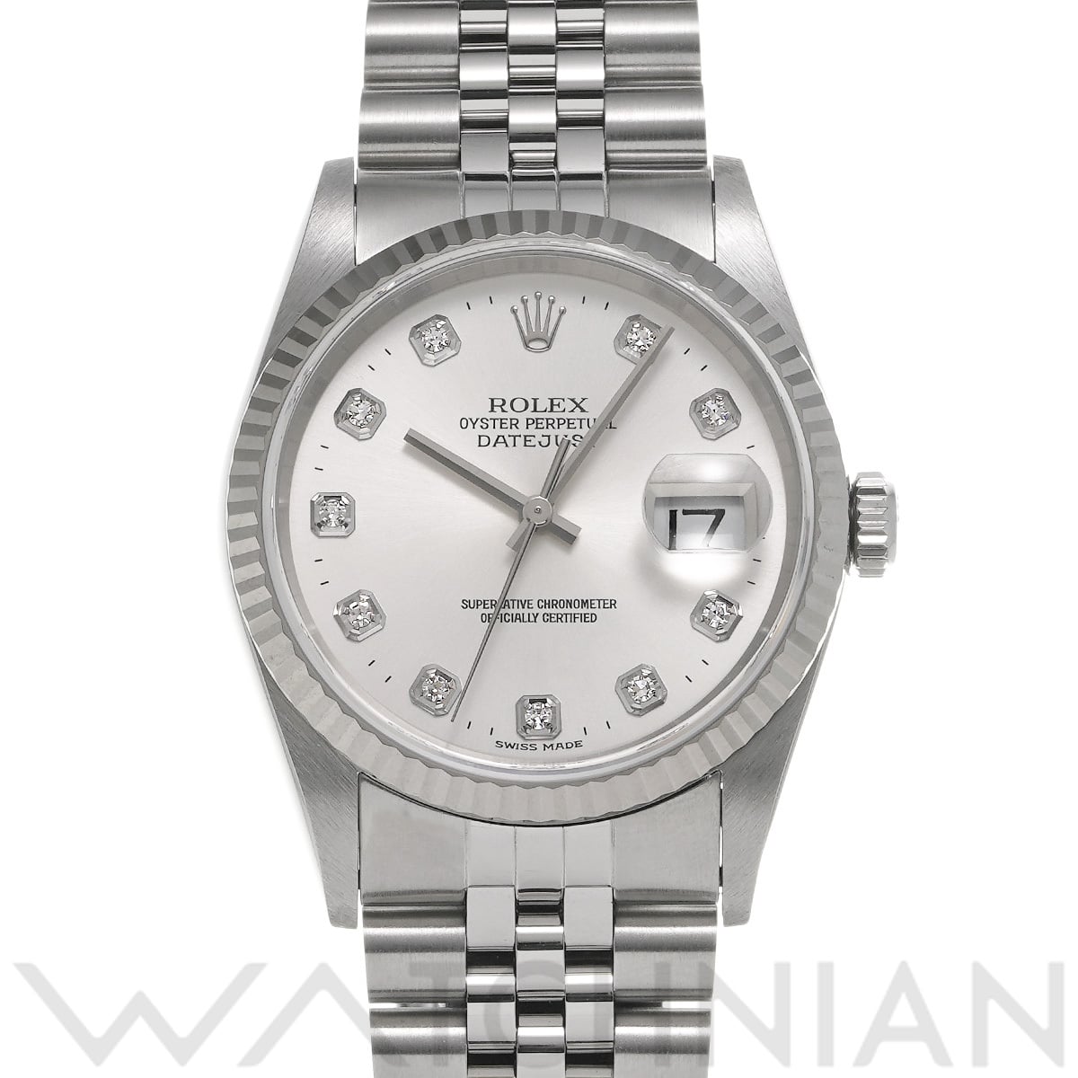 ロレックス デイトジャスト 16234G シルバー/ダイヤモンド メンズ 時計 【中古】【wristwatch】