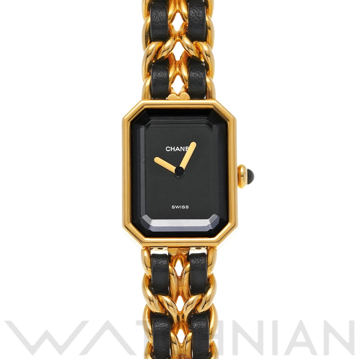 シャネル プルミエール M H0001 ブラック レディース 時計 【中古】【wristwatch】