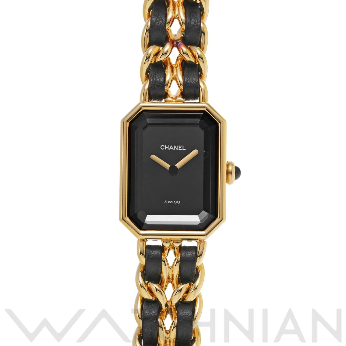 シャネル プルミエール L H0001 ブラック レディース 時計 【中古】【wristwatch】