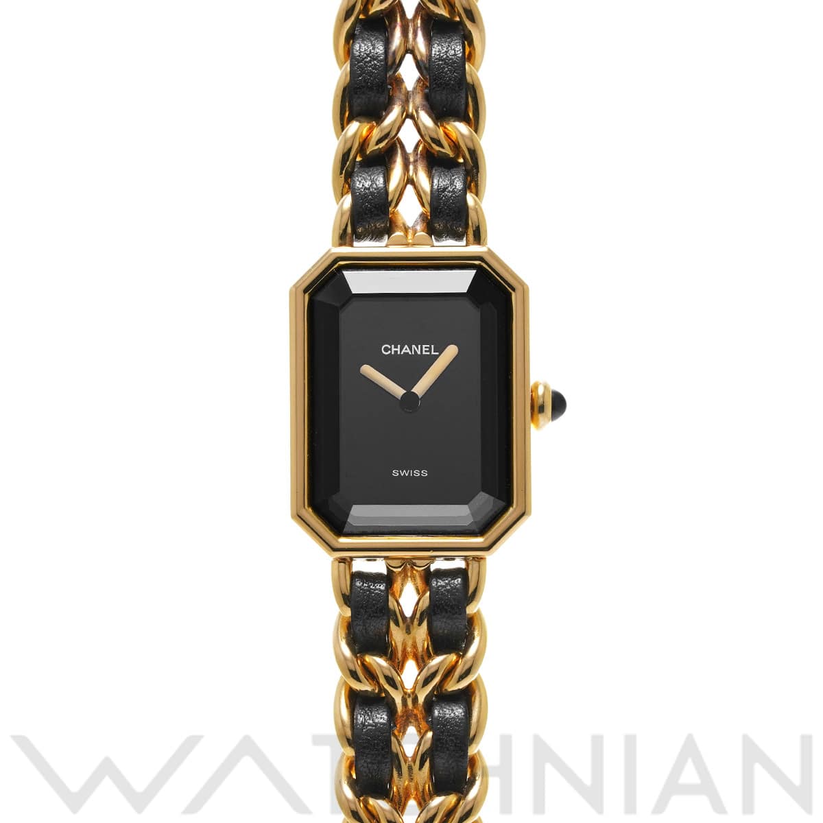 シャネル プルミエール M H0001 ブラック レディース 時計 【中古】【wristwatch】