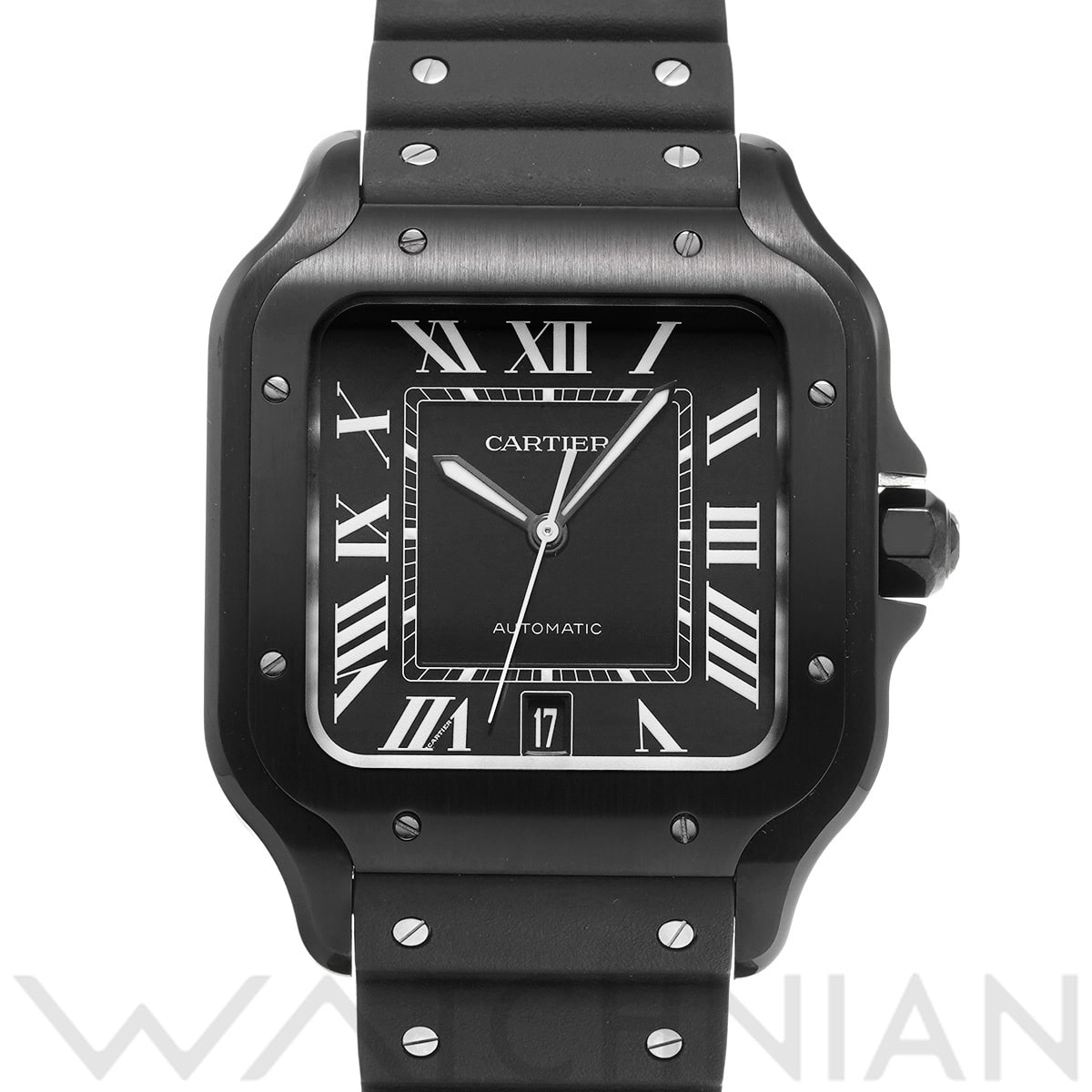カルティエ サントス ドゥ カルティエ LM WSSA0039 ブラック メンズ 時計 【中古】【wristwatch】