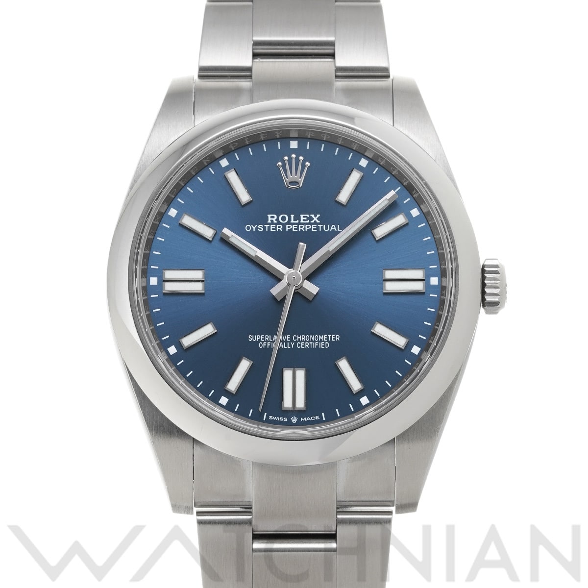 ロレックス オイスターパーペチュアル 41 124300 ブライトブルー メンズ 時計 【中古】【wristwatch】