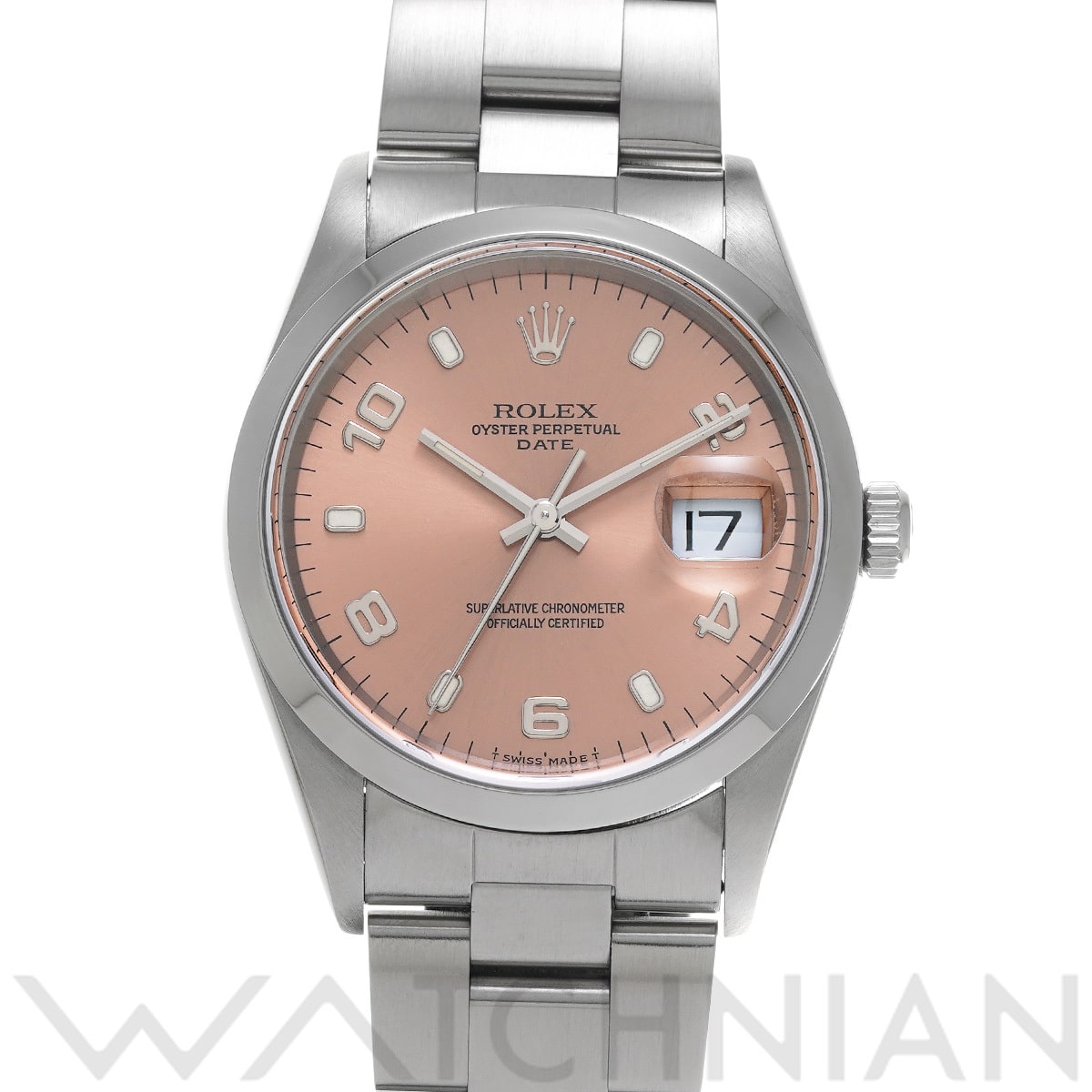 ロレックス オイスターパーペチュアル デイト 15200 ピンク メンズ 時計 【中古】【wristwatch】
