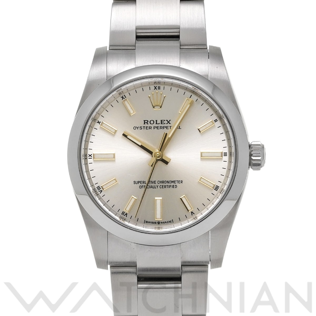 ロレックス オイスターパーペチュアル 34 124200 シルバー ユニセックス 時計 【中古】【wristwatch】