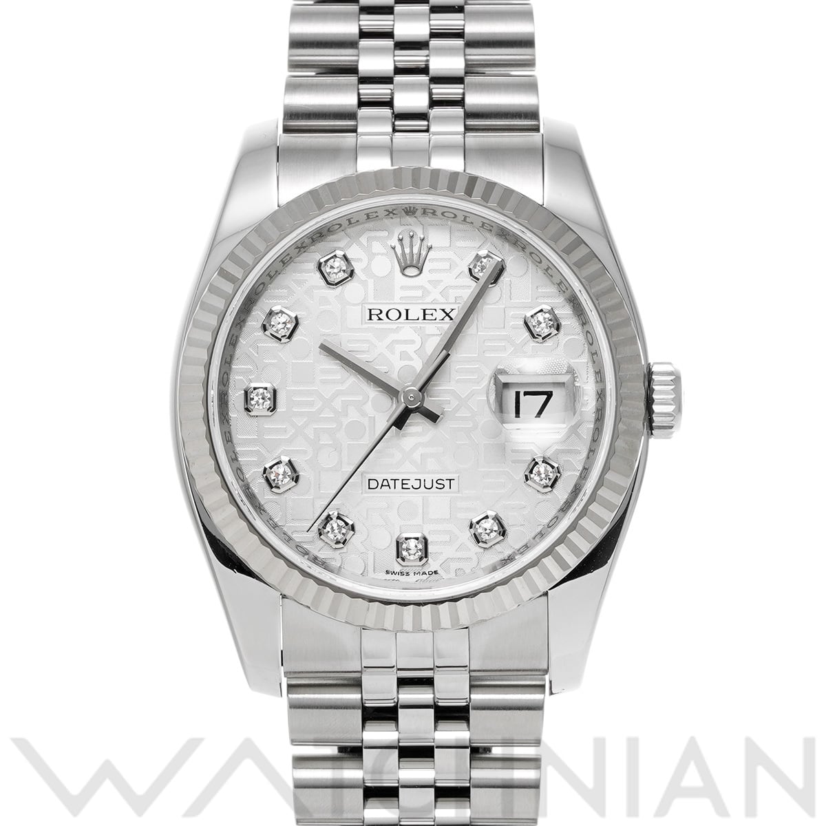 ロレックス デイトジャスト 116234G シルバーコンピュータ/ダイヤモンド メンズ 時計 【中古】【wristwatch】