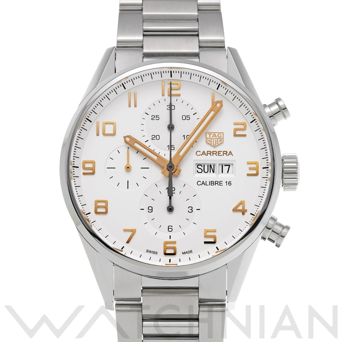 タグ ホイヤー カレラ キャリバー16 クロノグラフ デイデイト CV2A1AC.BA0738 シルバー メンズ 時計 【中古】【wristwatch】