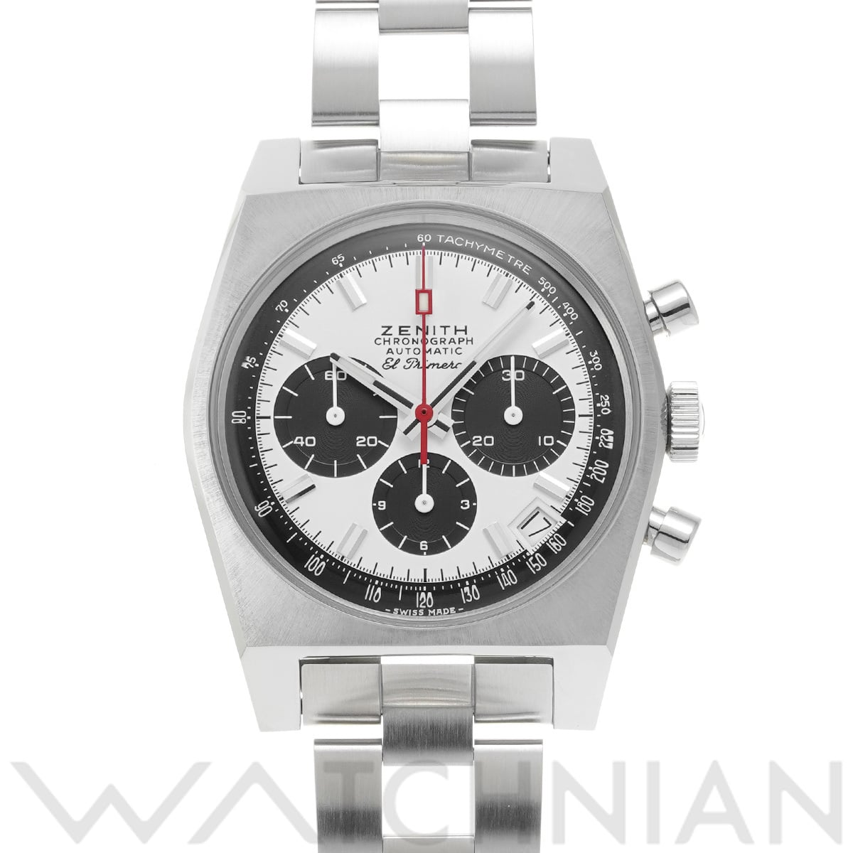 ゼニス クロノマスター A384 リバイバル 03.A384.400/21.C815 ホワイト/ブラック メンズ 時計 【中古】【wristwatch】