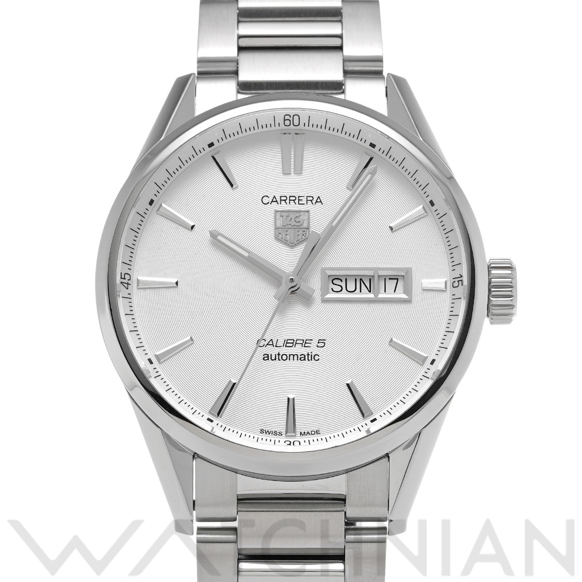 タグ ホイヤー カレラ キャリバー5 デイデイト WAR201B.BA0723 シルバー メンズ 時計 【中古】【wristwatch】