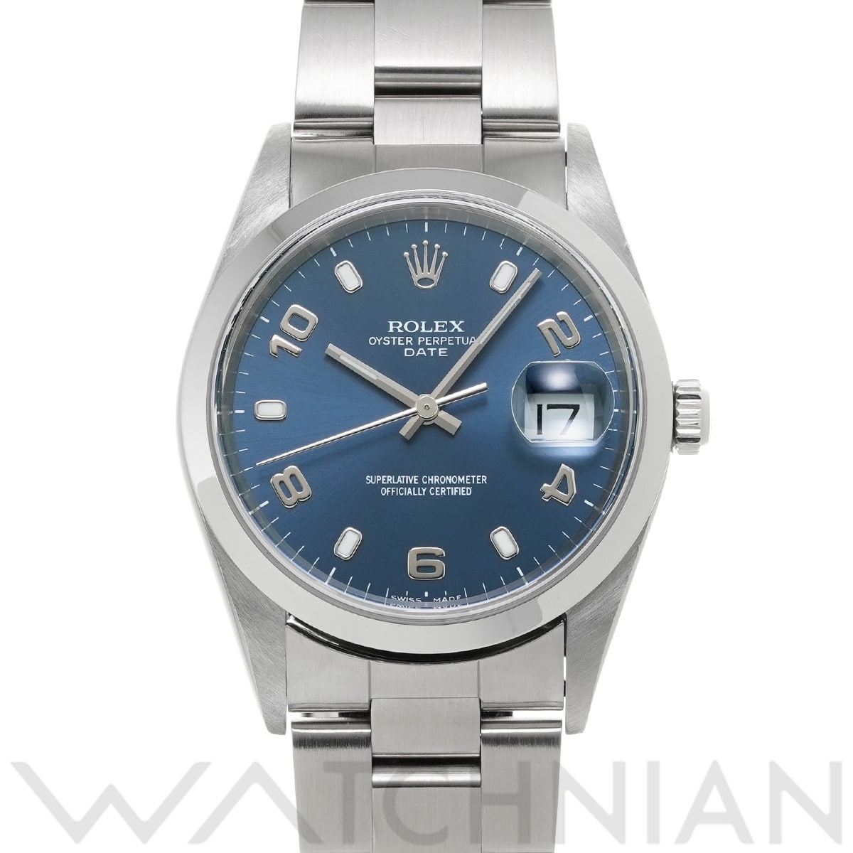 ロレックス オイスターパーペチュアル デイト 15200 ブルー メンズ 時計 【中古】【wristwatch】