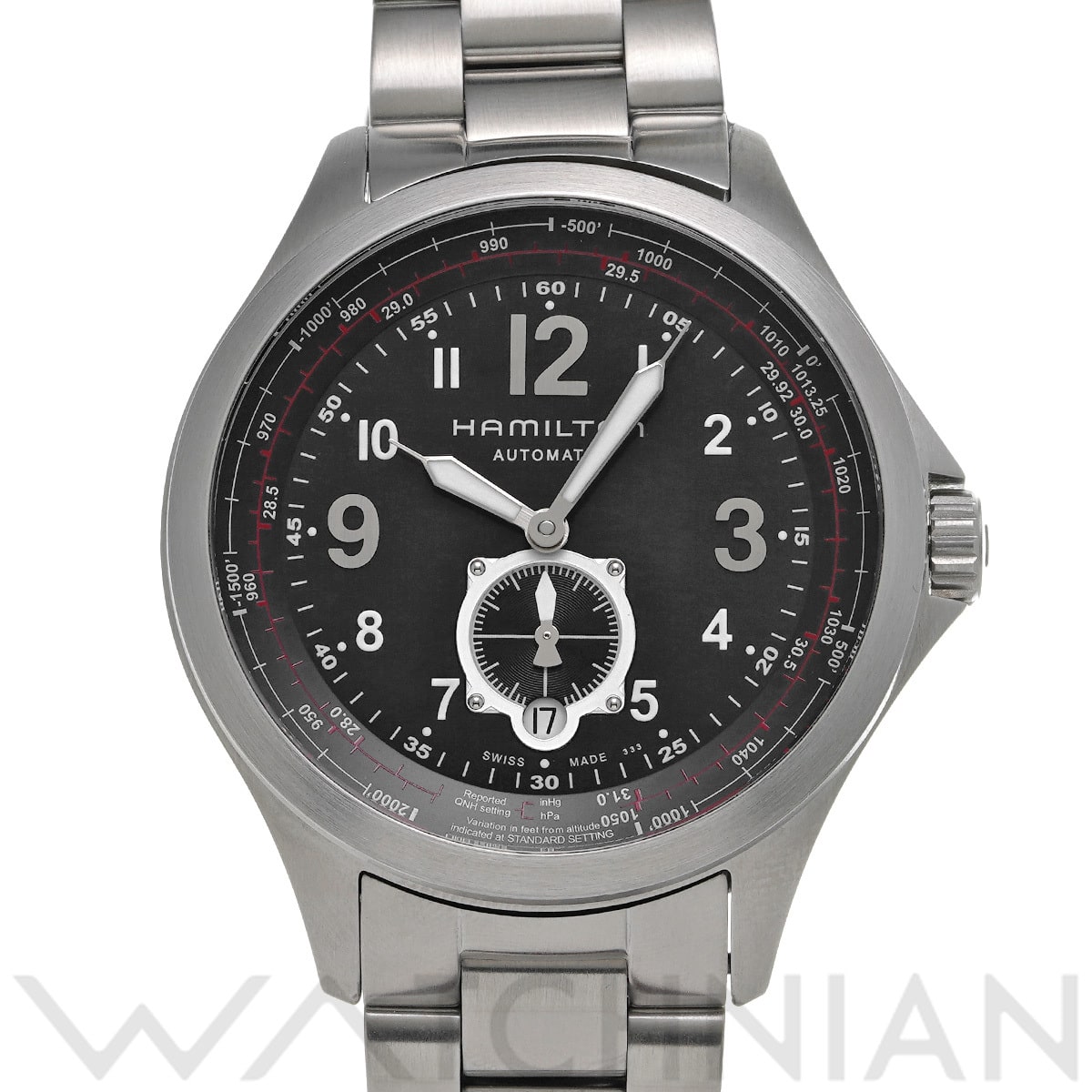 ハミルトン カーキ　アビエーション H76655133 ブラック メンズ 時計 【中古】【wristwatch】